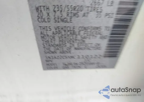 2021 Nissan Murano Sl Intelligent Awd from USA, damaged, VIN 5N1AZ2CSXMC110122